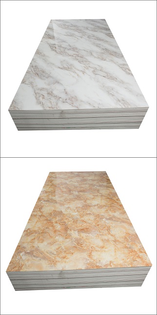 New materials faux marble flexible plastic sheets / uv sheets for interior high gloss uv boards(图2)