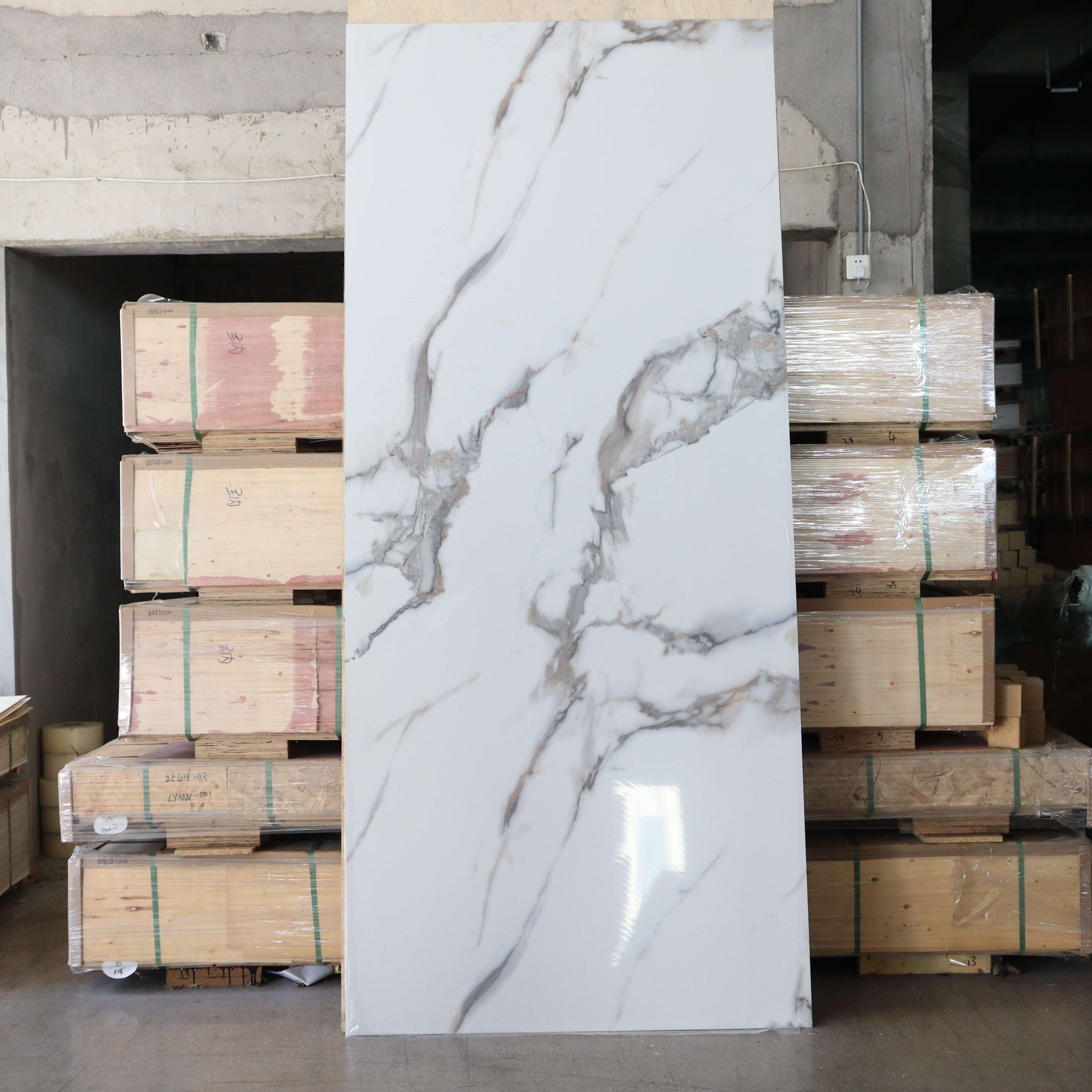 High Glossy UV Surface PVC Marble Sheet