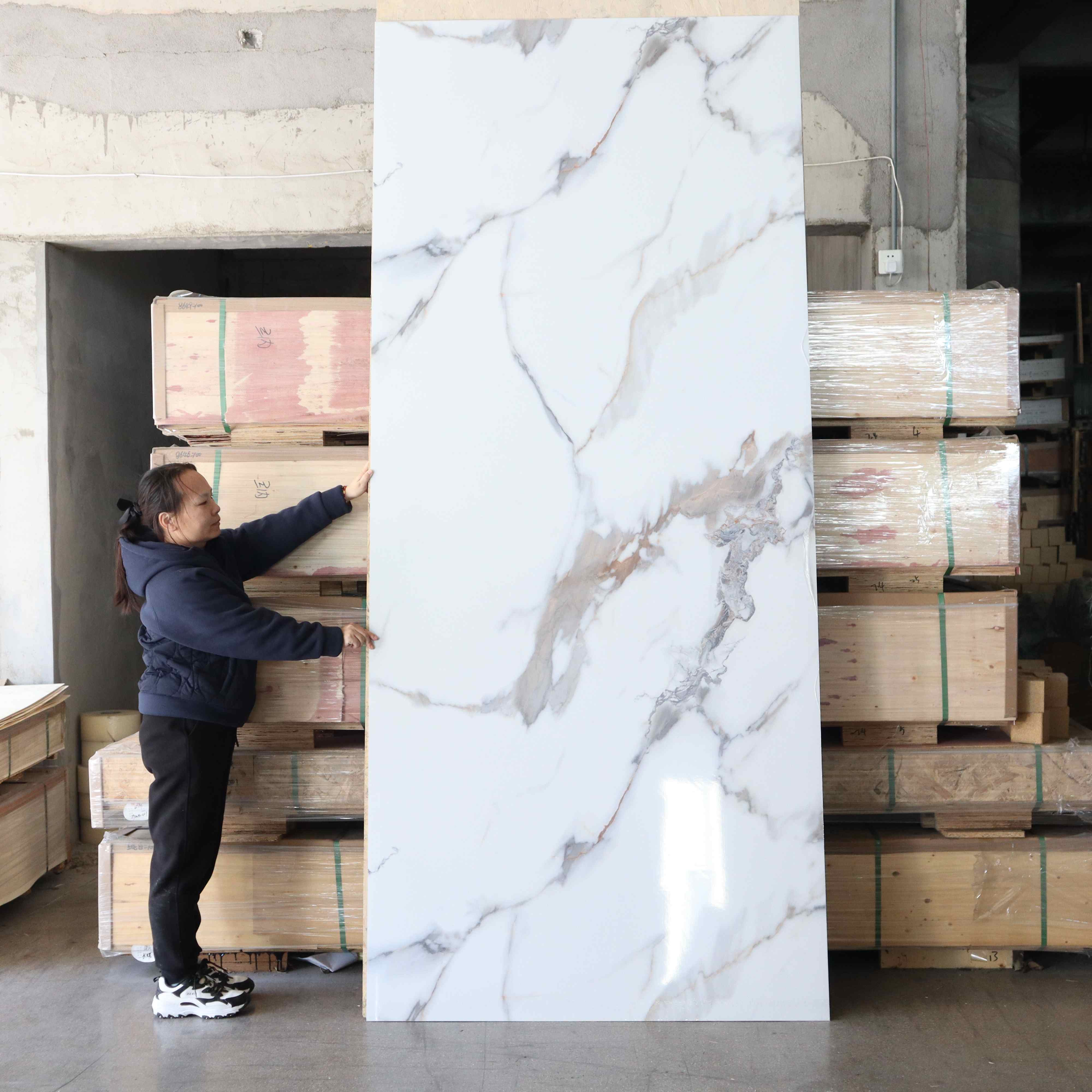 Fire Resistant marble PVC wall panel