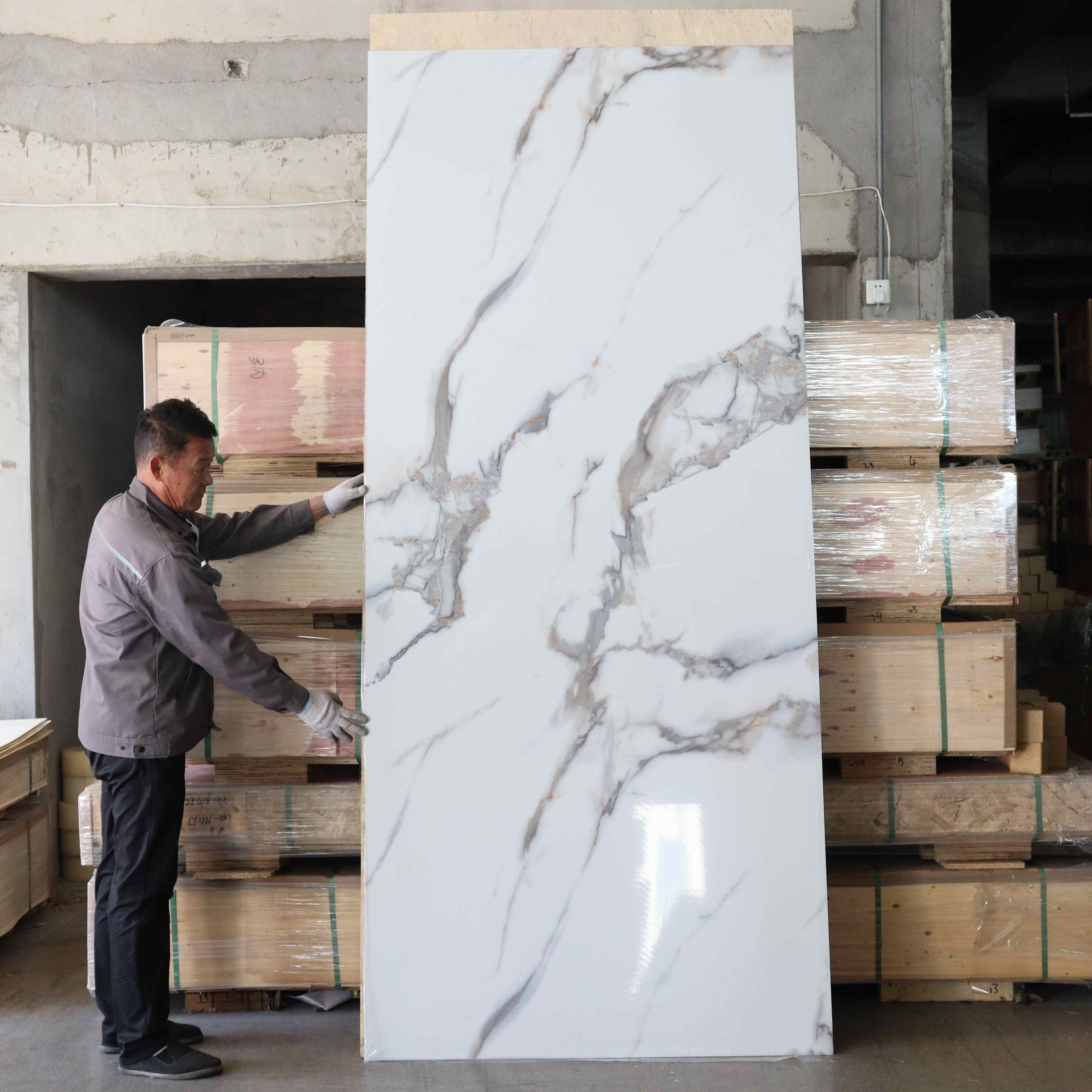 Fire Resistant marble PVC wall panel