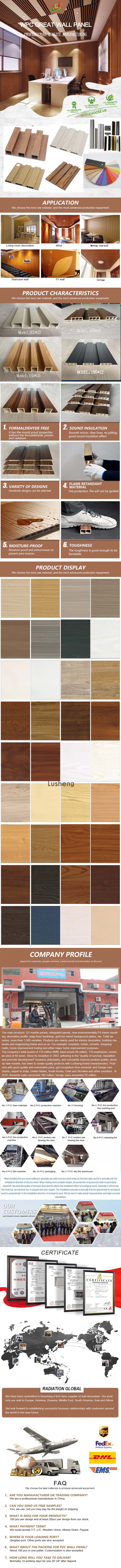 New decoration material wood grain surface decorative wood wall covering panels wpc panels for wall (图1)