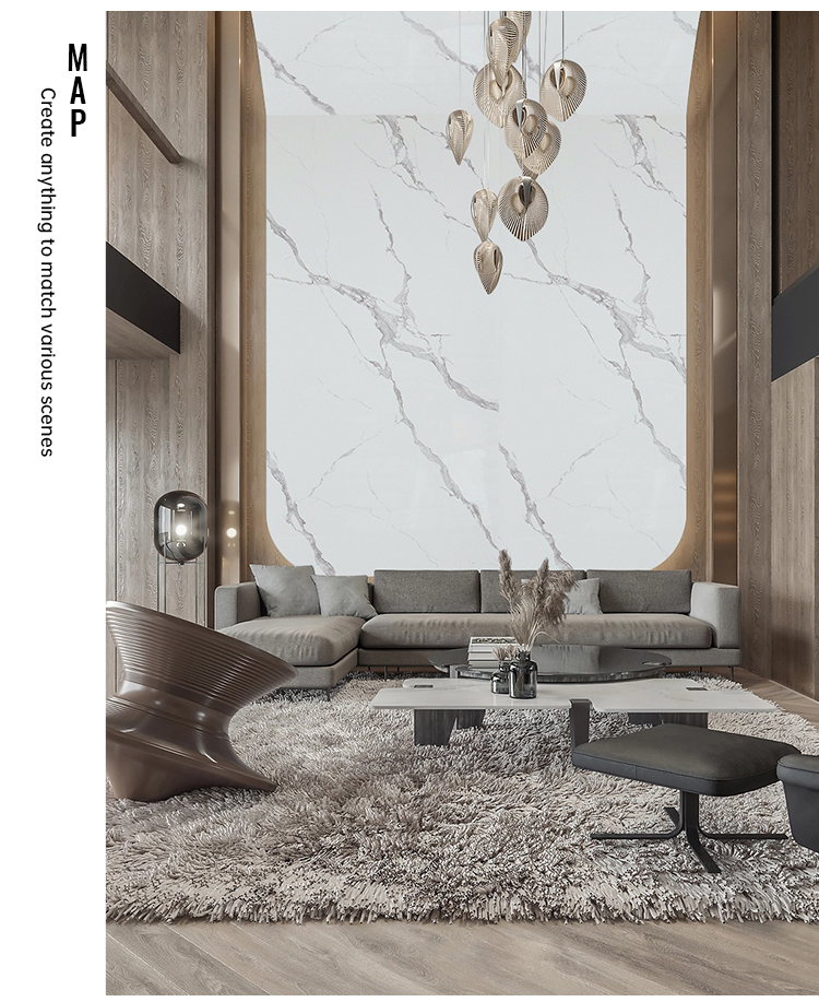 High Glossy Marble PVC Wall Panel Interior Marble(图4)
