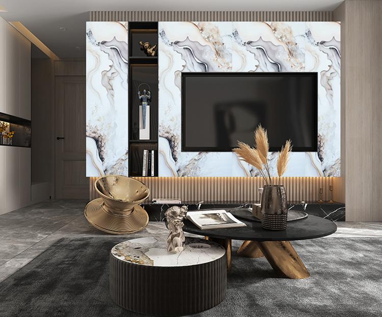 High Glossy PVC UV MarbleSheet(图1)